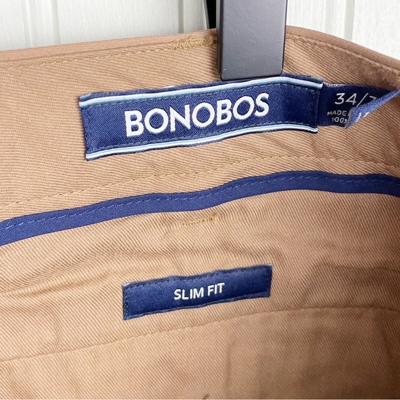 Bonobos Stretch Weekday Warrior Dress Pants Thursday Slim Fit Khaki Tan 34/34 - Picture 4 of 8